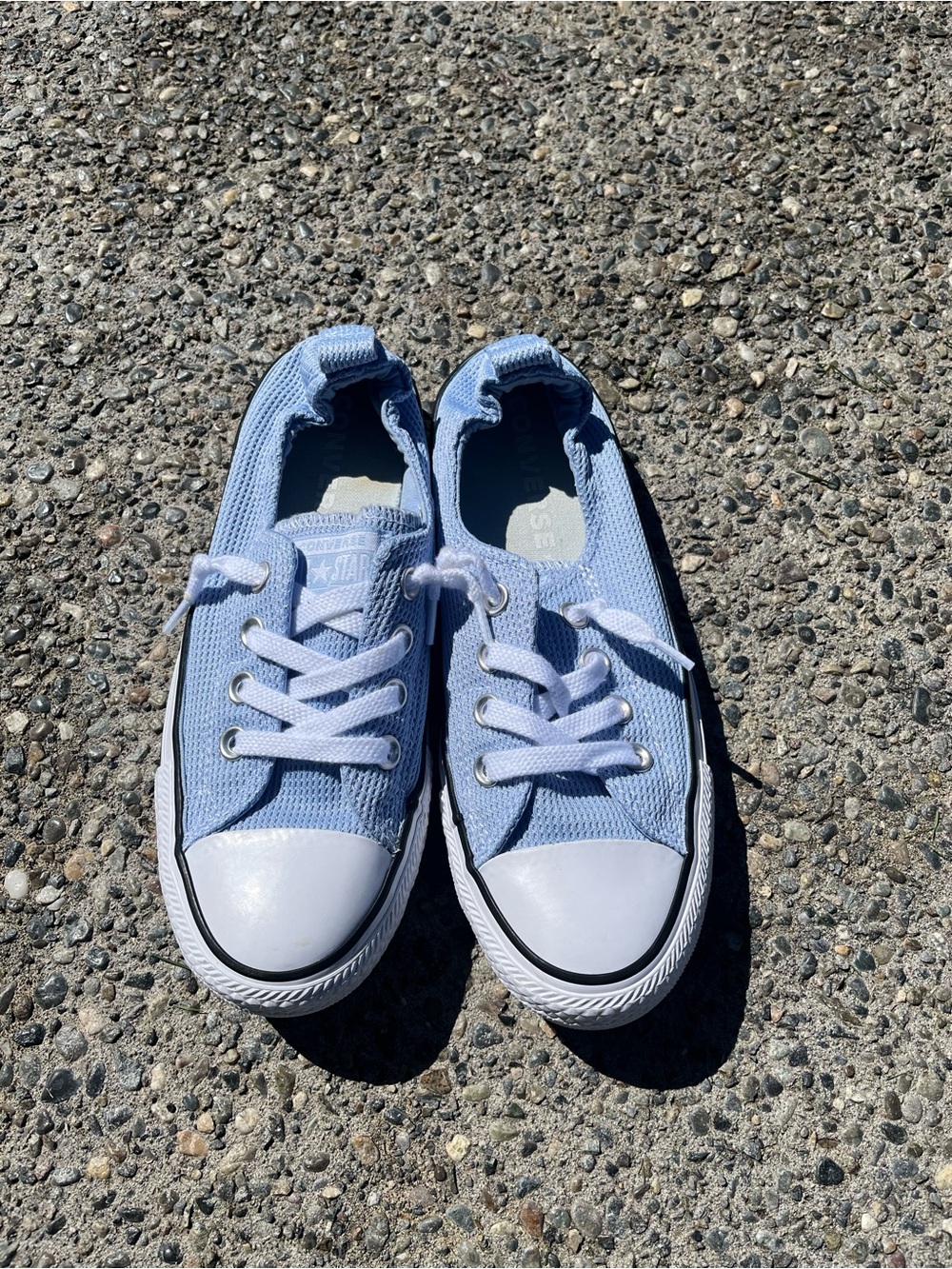 Women's Light Blue Casual Lace-Up Sneakers